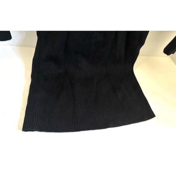 Abercrombie & Fitch Cutout Sweater Dress – Black, Size MT (Fits S) - Picture 6 of 10